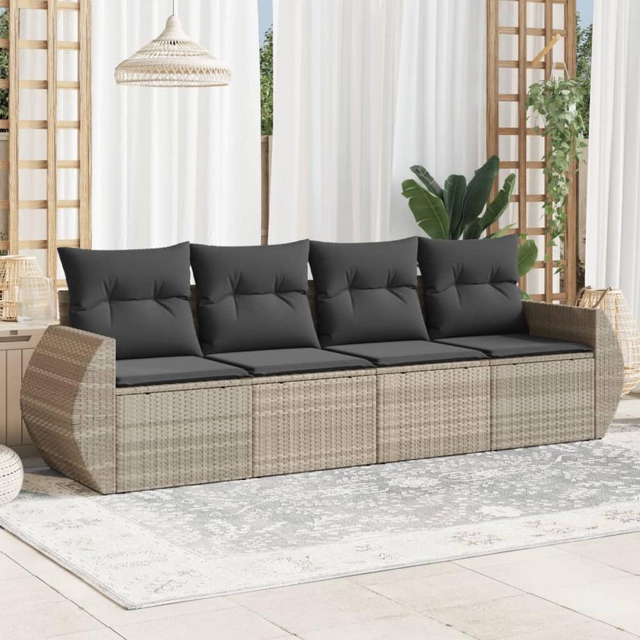 VidaXL Ensemble de canapés de jardin rotin synthétique  