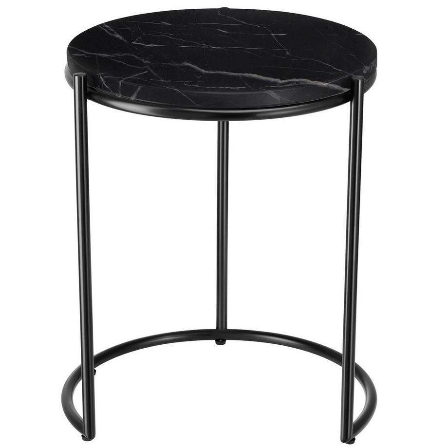 Tectake Table d'appoint ELSA plaques aspect marbre de haute qualité  