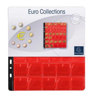 Exacompta Packung mit 3 Stück Münzenhüllen mit 43 Fächern mit Ø20, 25 und 30mm, 24 ,5x25cm - x 5  