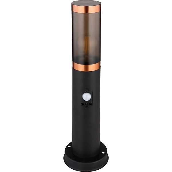 mutoni Aussenleuchte Boston Edelstahl 1xE27  rauch 13x13x45  