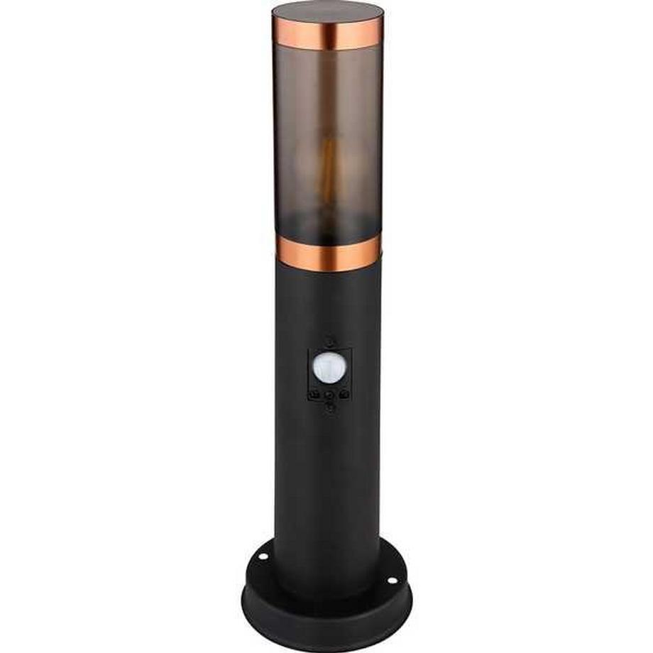 mutoni Lampada da esterno Boston acciaio inox 1xE27 nero fumo 13x13x45  