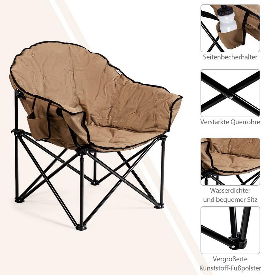 Northix  Chaise de camping pliante avec porte-gobelet 