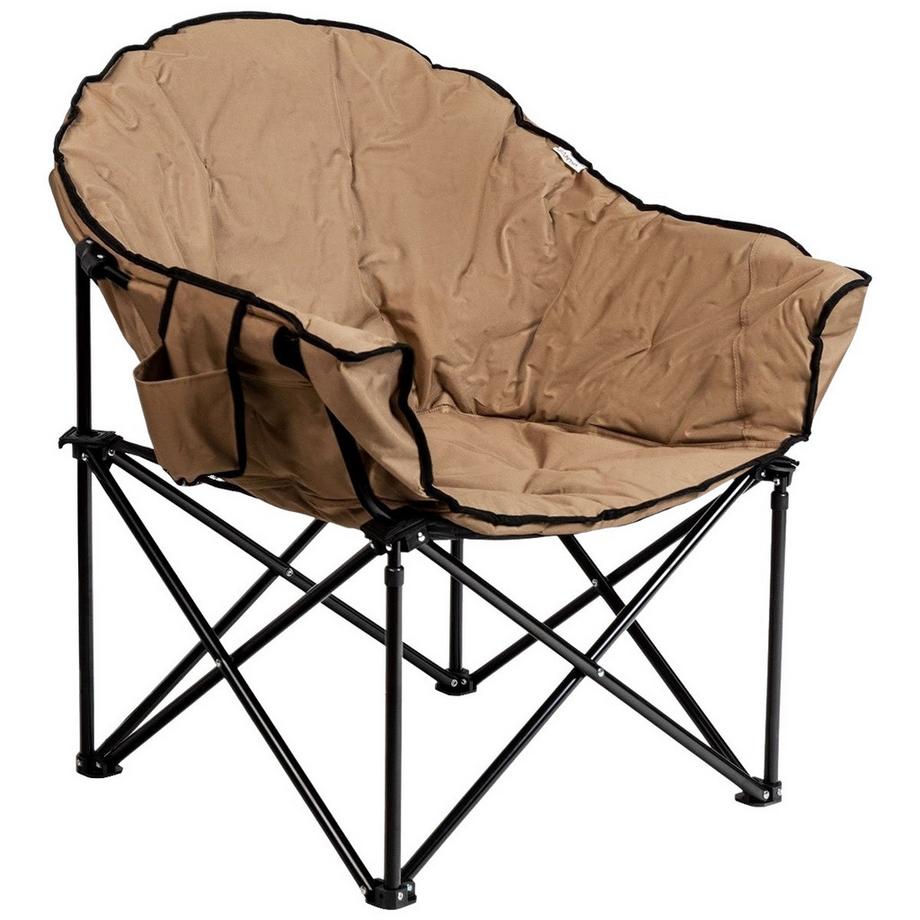 Chaise de camping pliante avec porte-gobelet
