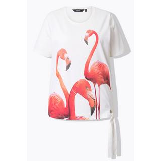 Ulla Popken Fenicottero Applicazioni Scollo Rotondo Mezze Maniche T-Shirt  