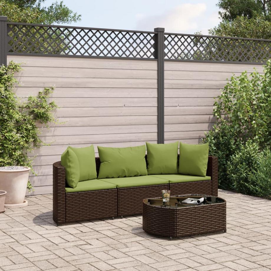 VidaXL set salotto da giardino Polirattan  