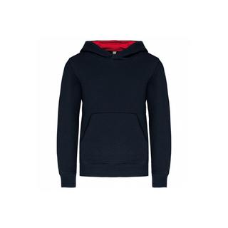 Kariban  sweatshirt à capuche enfant contrastée 