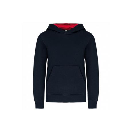 Kariban  sweatshirt à capuche enfant contrastée 