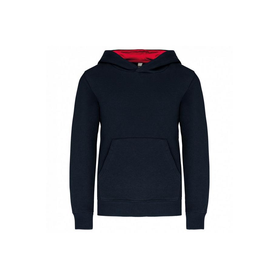 hoodie kinder contrastée