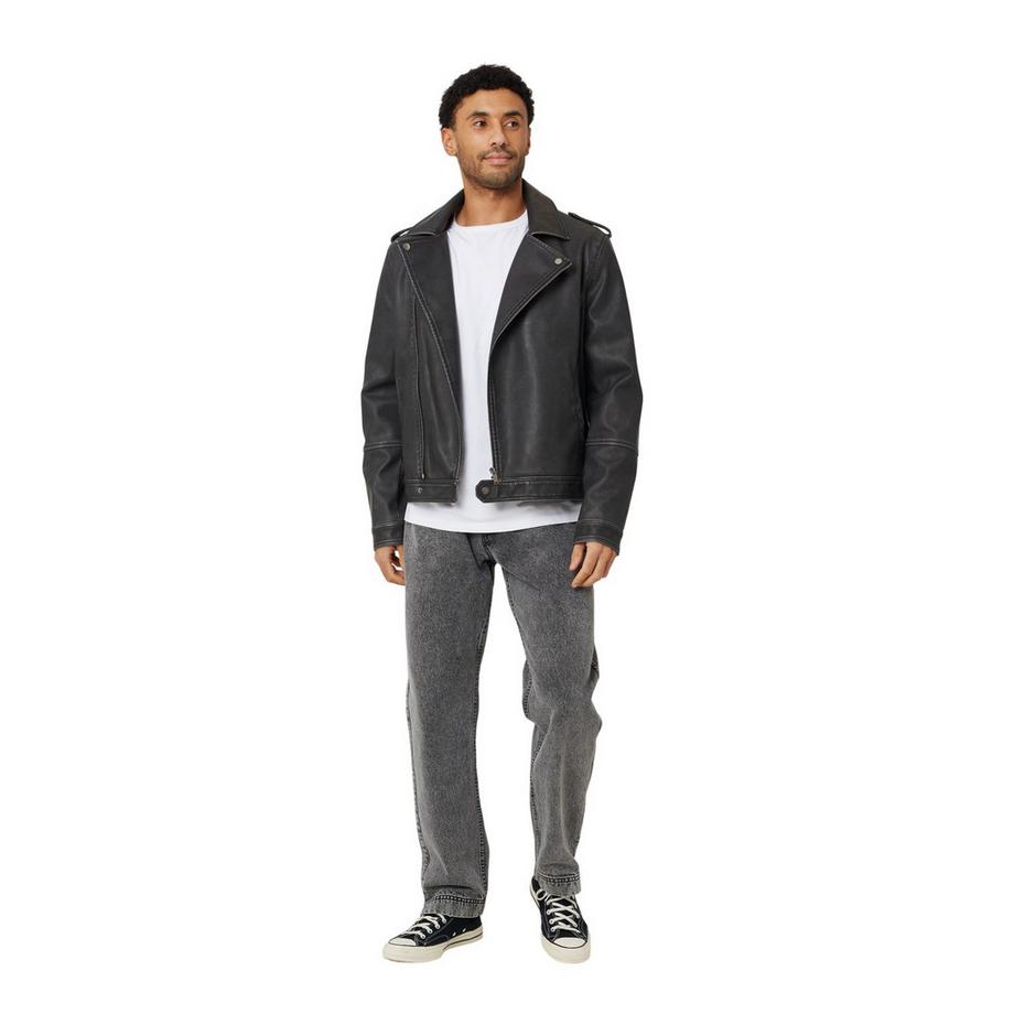 Brave Soul  Coney Bikerjacke, Gewaschen, Pu 