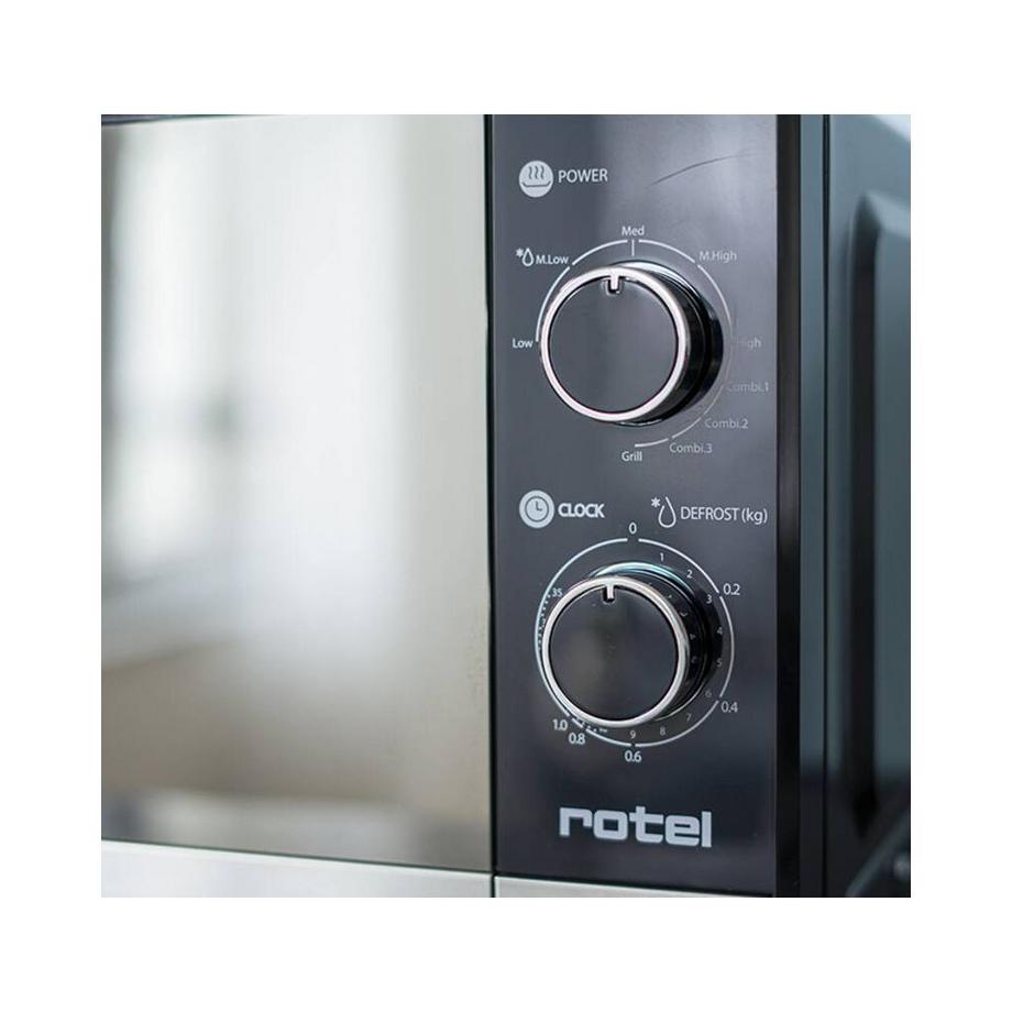rotel Mikrowelle mit Auftau- und Grillfunktion 20l  