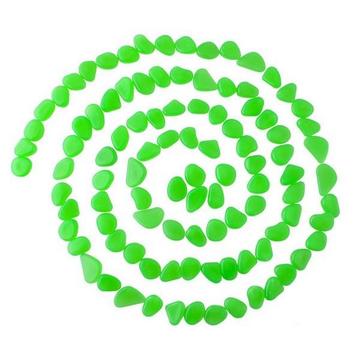 100x Pierres de Décoration Lumineuses - Vert