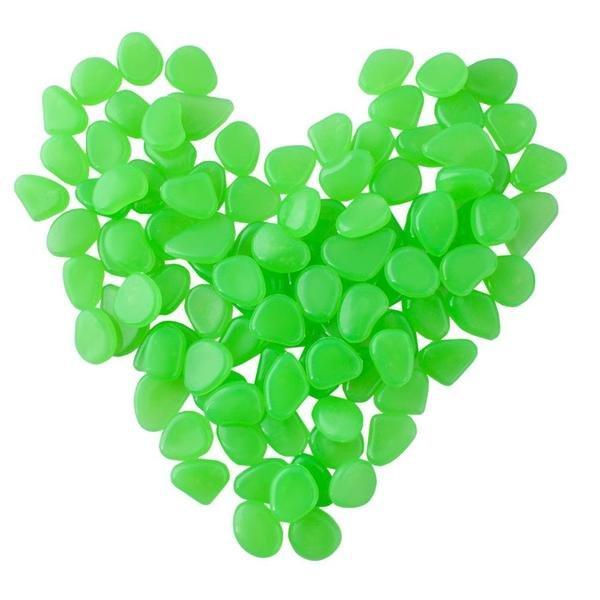 eStore 100x Pierres de Décoration Lumineuses - Vert  