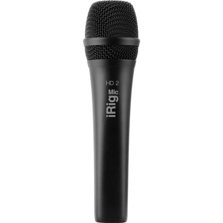 IK Multimedia  iRig Mic HD 2 - hochwertiges digitales Mikrofon mit integriertem Kopfhöreranschluss für iOS und Mac (inkl. Lightning auf USB Kabel) - Schwarz 