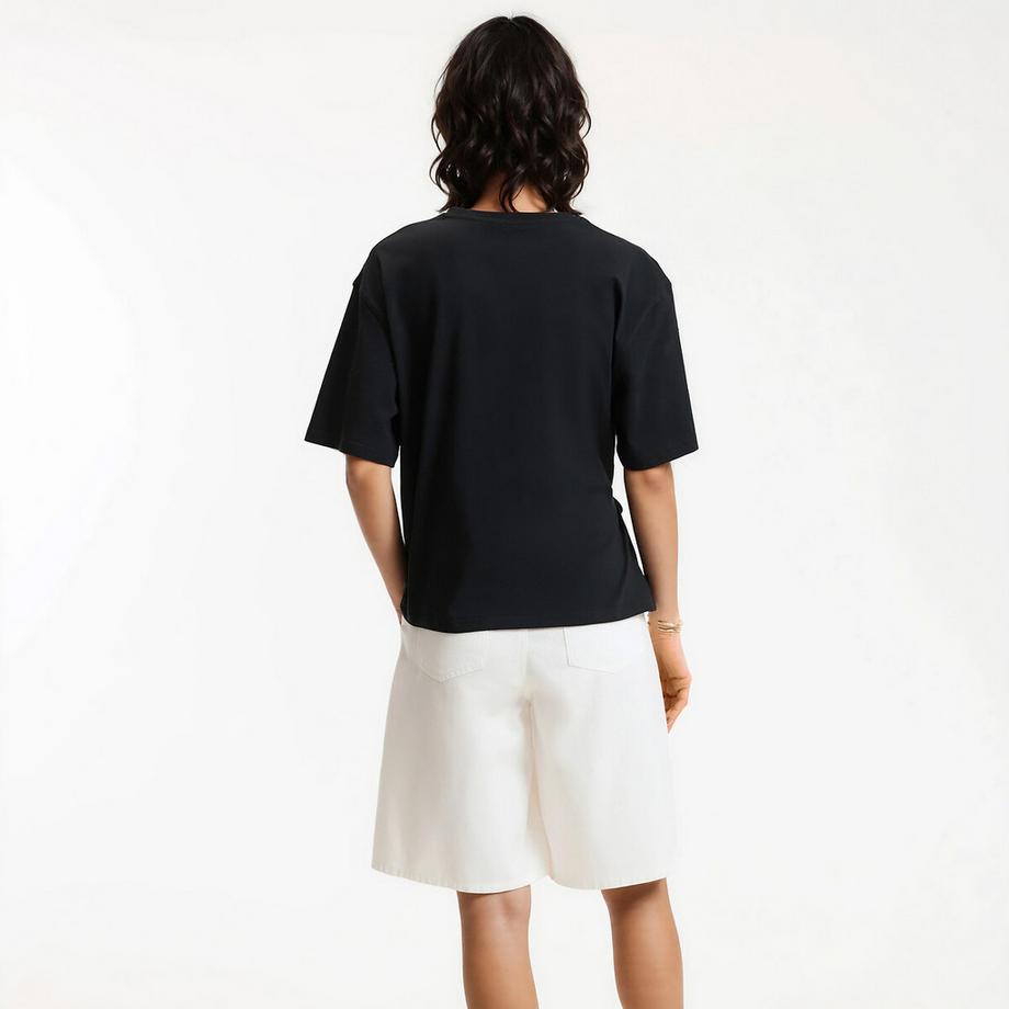 La Redoute Collections T-Shirt zum Binden Rundhals Kurzarm  