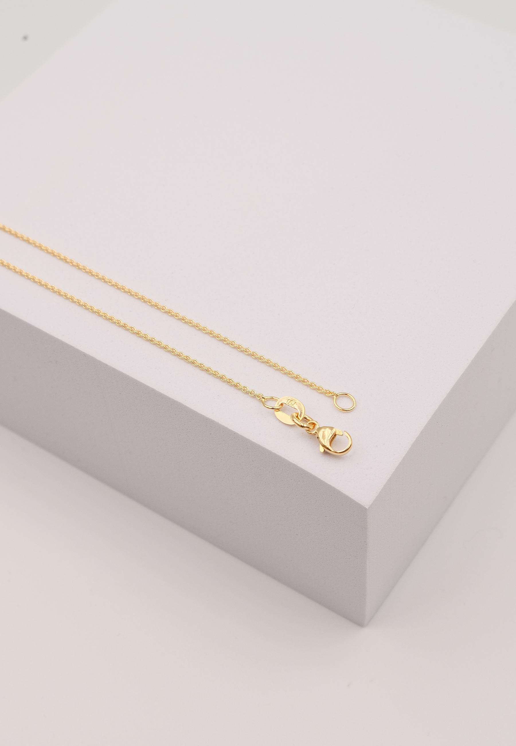 MUAU Schmuck  Collier Rundanker Gelbgold 750, 1.1mm, 55cm 
