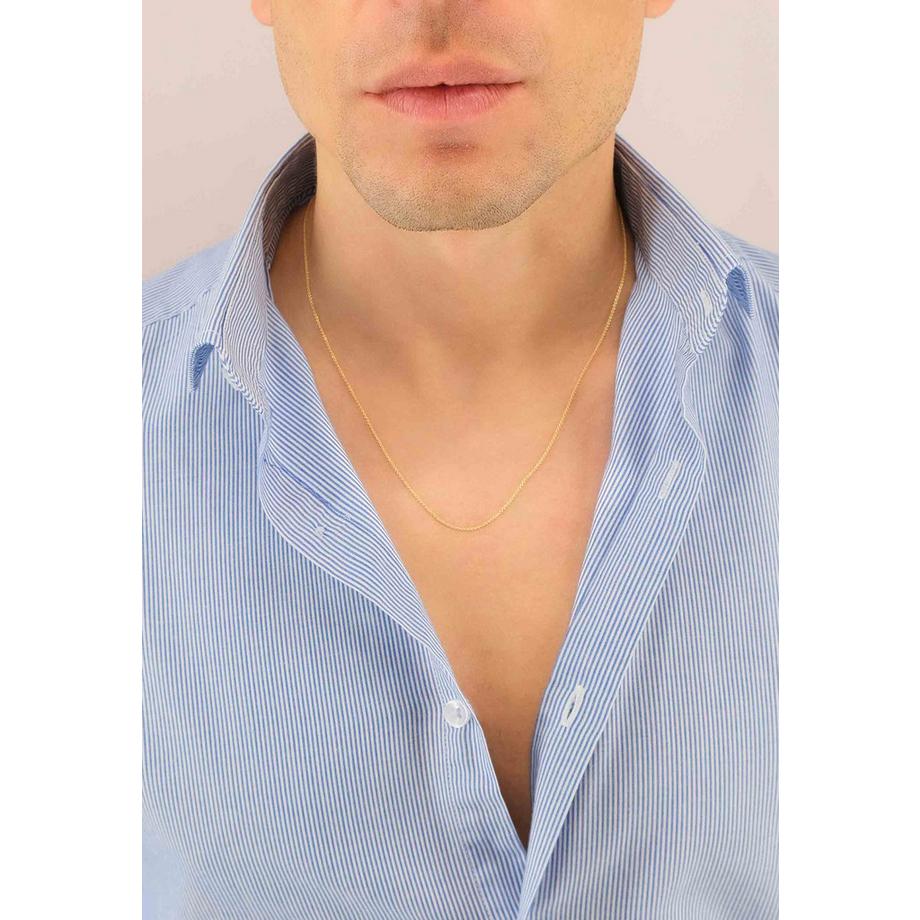 MUAU Schmuck  Collier Rundanker Gelbgold 750, 1.1mm, 55cm 