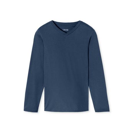 Schiesser Mix + Relax Langarm V-Ausschnitt Pyjamaoberteil  