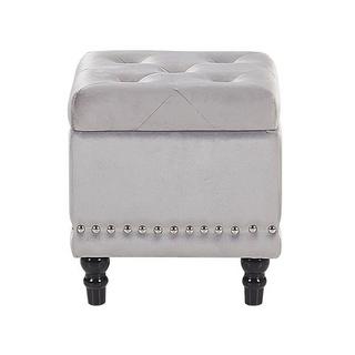 Beliani Pouf en Velours Glamour LORETTO  