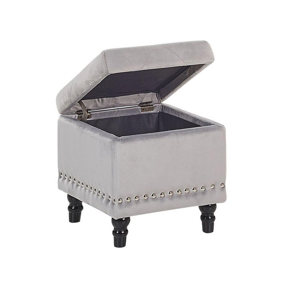 Beliani Pouf contenitore en Velluto Glamour LORETTO  