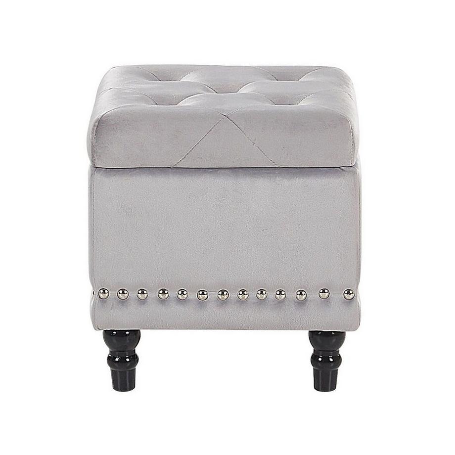 Beliani Pouf contenitore en Velluto Glamour LORETTO  