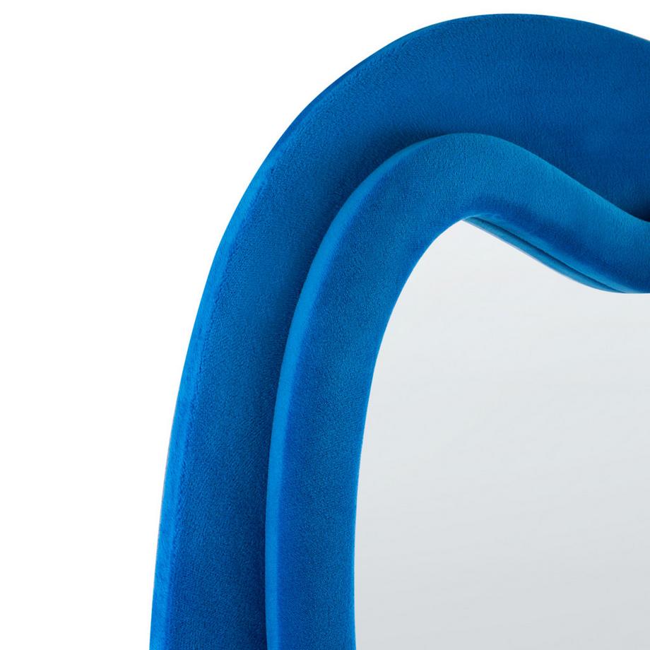 Beliani Miroir en Velours Rétro BEAUNE  