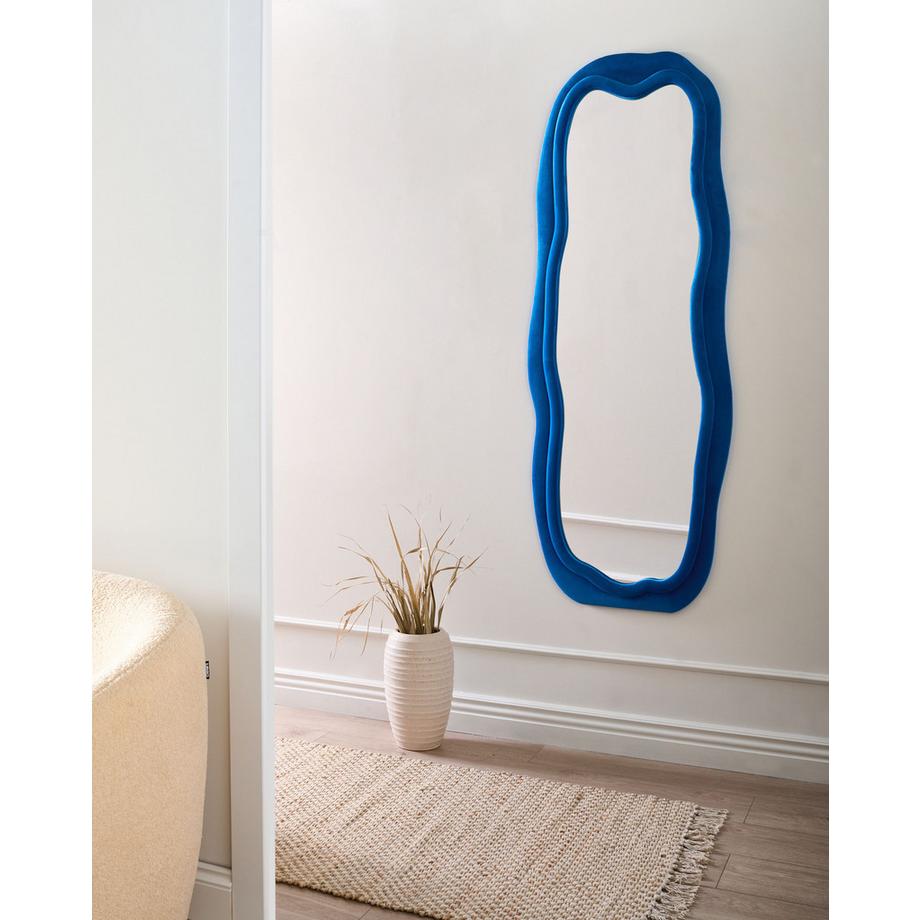 Beliani Miroir en Velours Rétro BEAUNE  