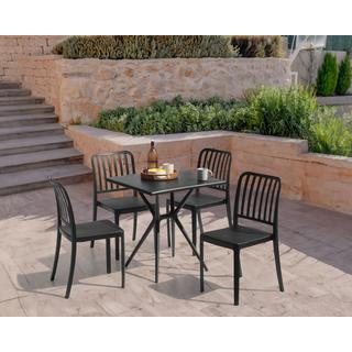 Beliani Table de salle à manger de jardin en Matière synthétique Scandinave PIAVE  