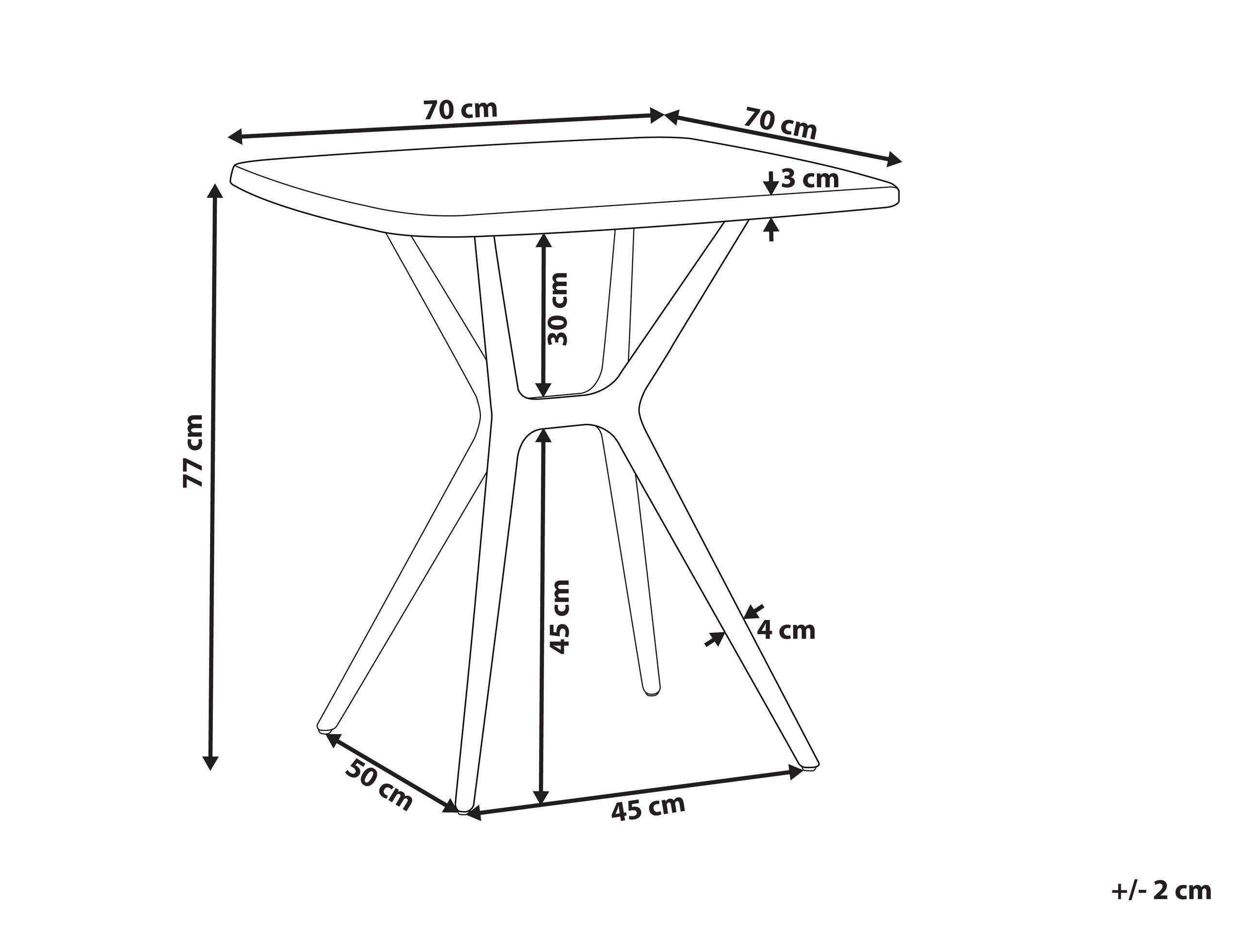 Beliani Table de salle à manger de jardin en Matière synthétique Scandinave PIAVE  
