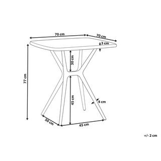 Beliani Table de salle à manger de jardin en Matière synthétique Scandinave PIAVE  