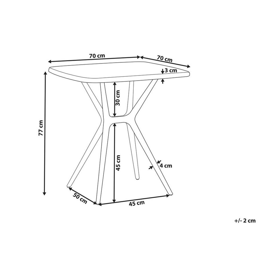 Beliani Tavolo da pranzo da giardino en Materiale sintetico  PIAVE  
