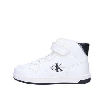 sneakers alte con lacci e strappi per bambini white/black