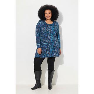 Ulla Popken Maglia lunga fantasia A-line Girocollo Maniche Lunghe  