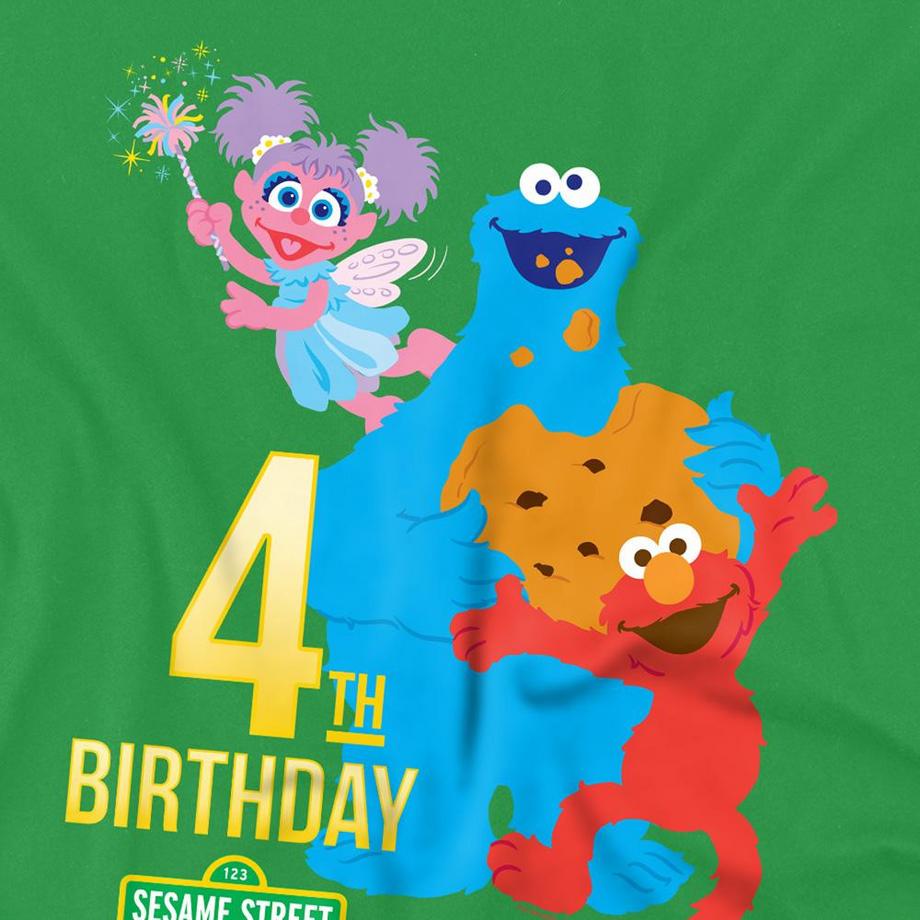 Sesame Street Maglietta 4° Compleanno  