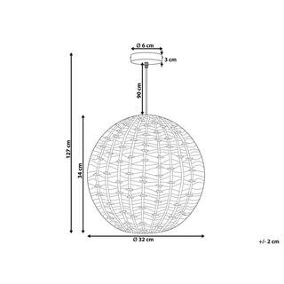 Beliani Lampadario en Corda di carta Boho SIWAZE  