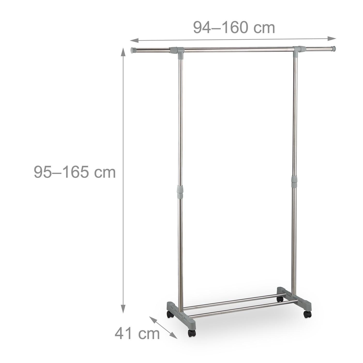 Northix Verstellbare Kleiderständerrollen  
