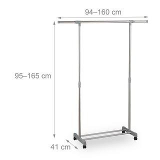 Northix Verstellbare Kleiderständerrollen  