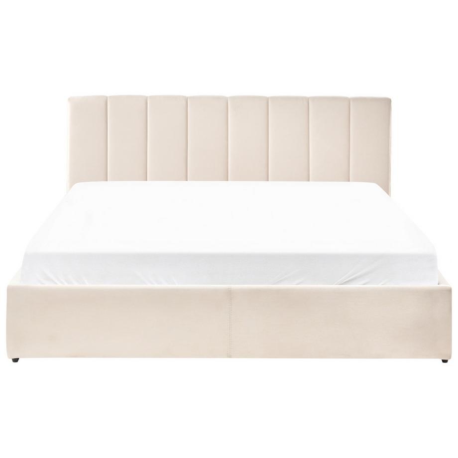 Beliani Lit ottoman en Velours  DREUX  