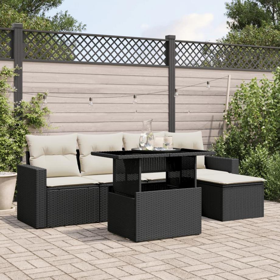 VidaXL Ensemble de canapés de jardin rotin synthétique  