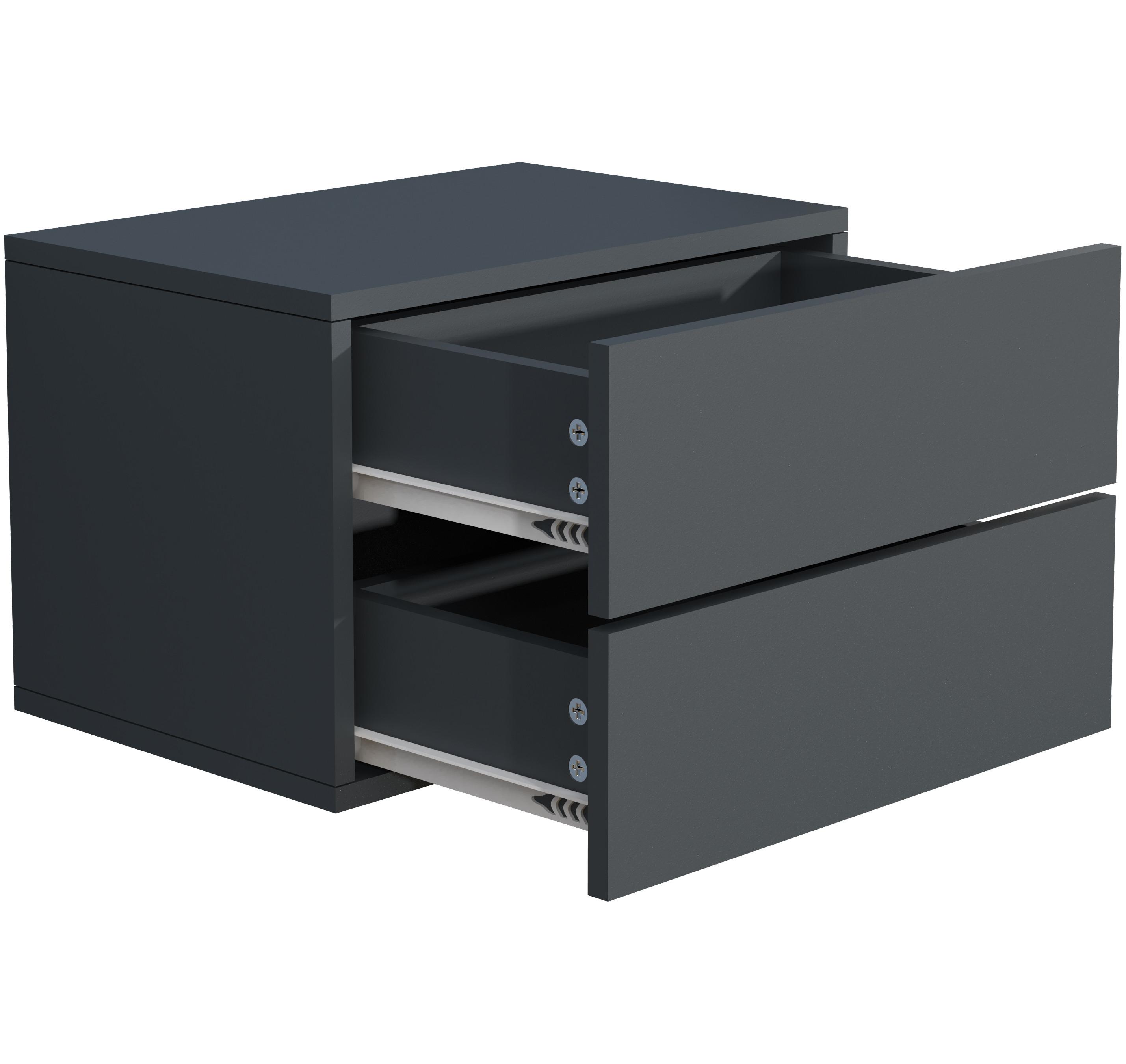 VCM Tiroir mural en bois Table de chevet murale Tiroir Console Table de chevet Usal L 45 cm  