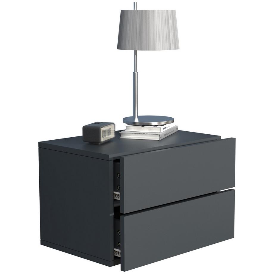 VCM Tiroir mural en bois Table de chevet murale Tiroir Console Table de chevet Usal L 45 cm  