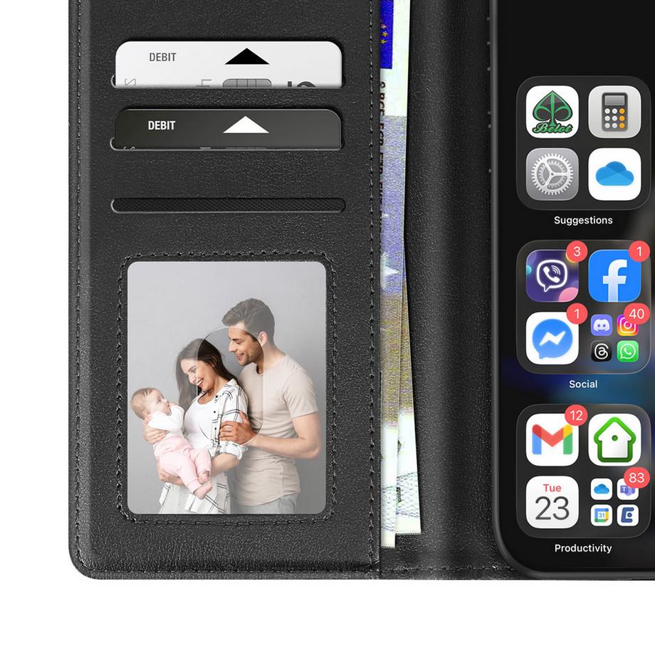 Avizar  Leder Etui iPhone Air Portemonnaie 