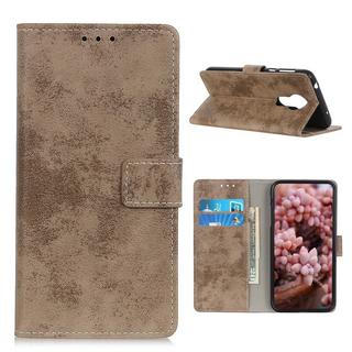 Cover-Discount  Nokia 3.4 - ÉTui Vintage Aspect Daim 