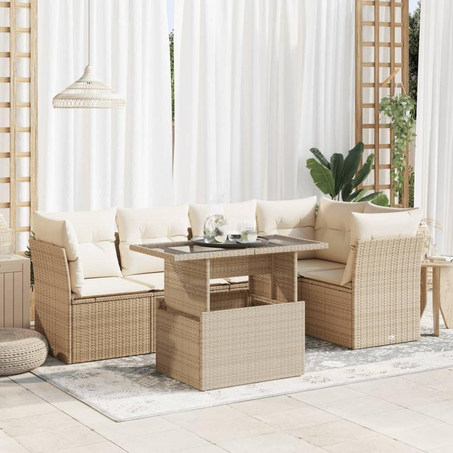 VidaXL Ensemble de canapés de jardin rotin synthétique  