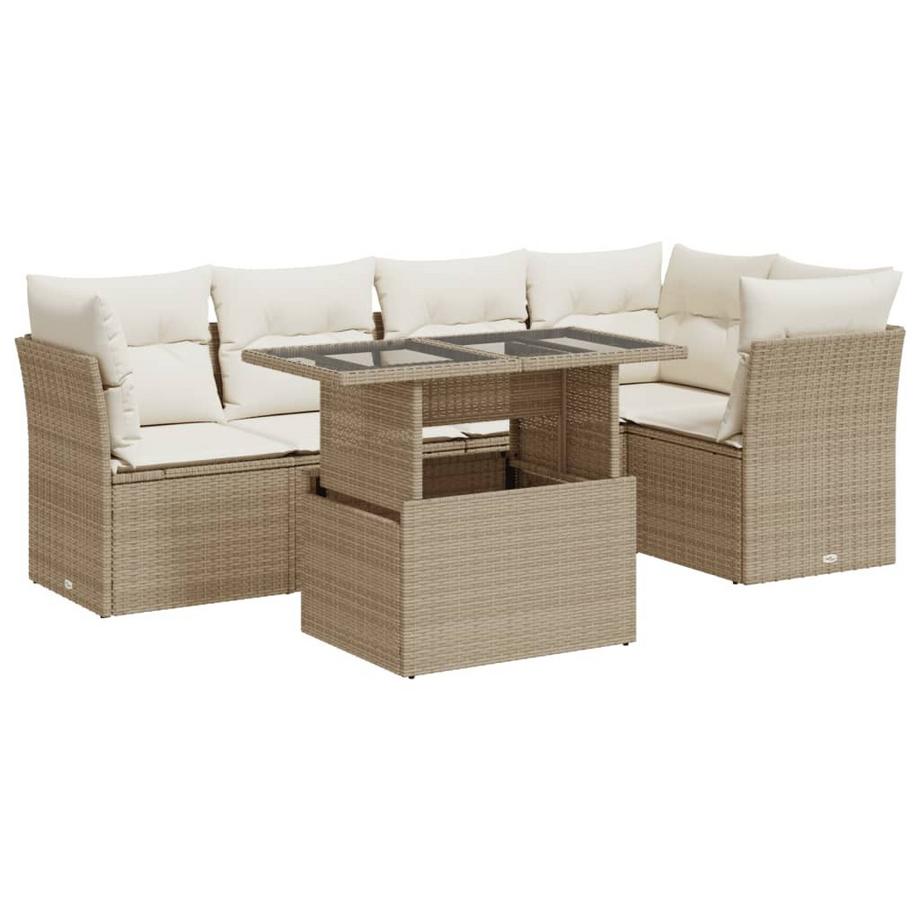 set di divani da giardino Polirattan