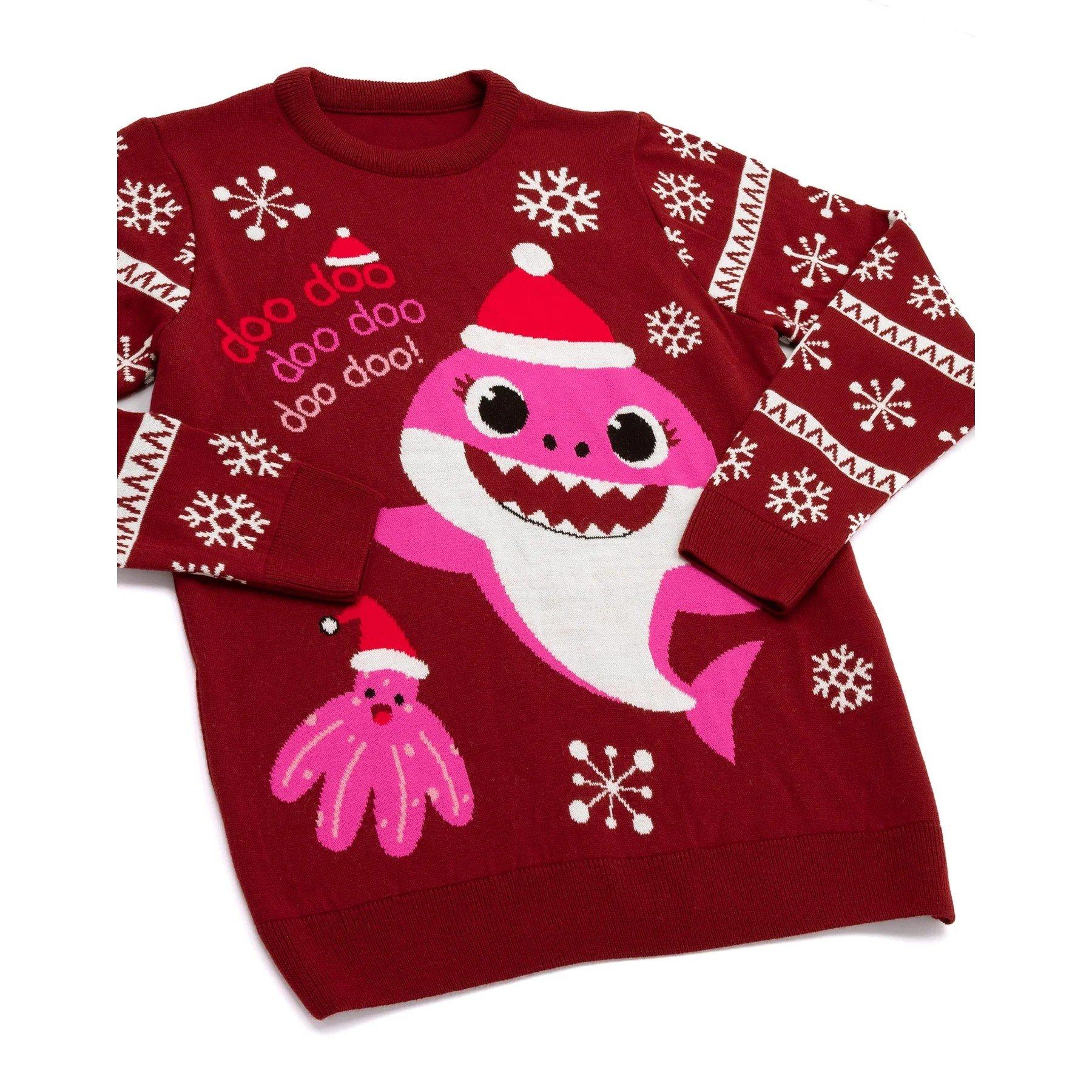 Baby Shark Mummy Shark Weihnachtspullover  