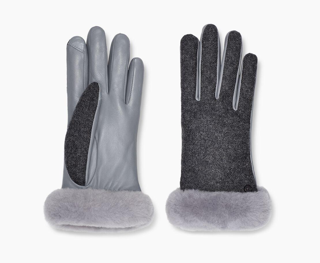 UGG Fabric Leather Shorty Guanti  