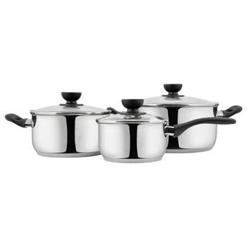 Topf-Set 6tlg, Edelstahl,