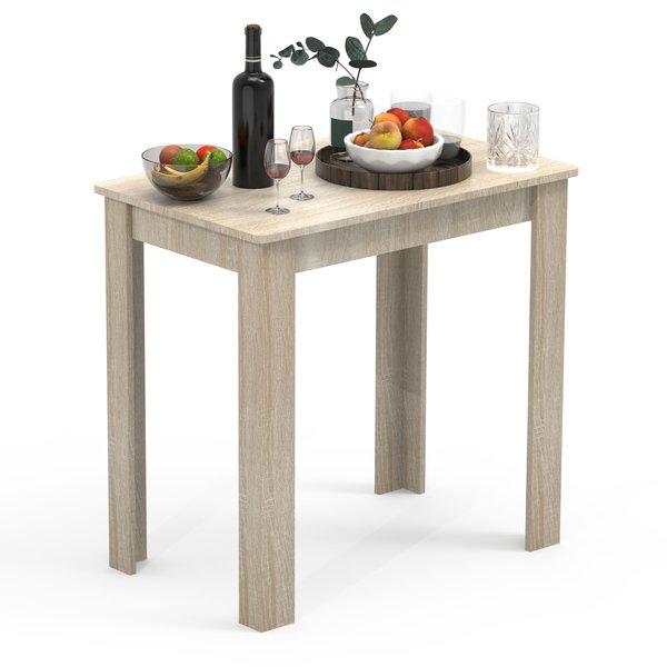 VCM Table à manger en bois Table de cuisine Esal 80 x 50 cm Table à manger en bois Table de cuisine Esal 80 x 50 cm  