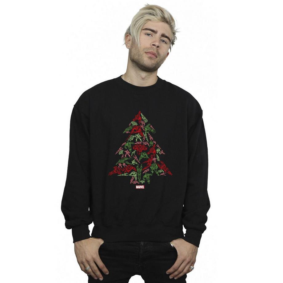 MARVEL Avengers Sweatshirt Imprimé Arbre de Noël  