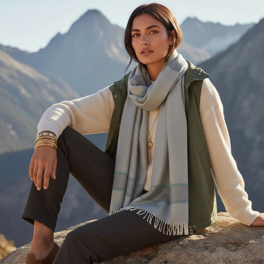 LUCKY & LOVE  Écharpe pashmina & mérinos Mana 